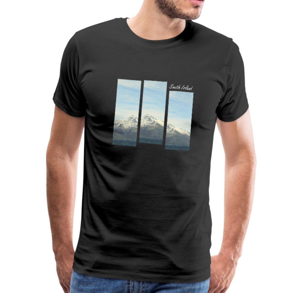 Blue Mountain Range Men's Premium T-Shirt - black