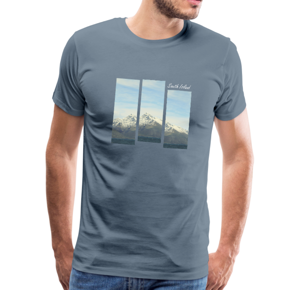 Blue Mountain Range Men's Premium T-Shirt - steel blue