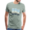 Blue Mountain Range Men's Premium T-Shirt - steel green