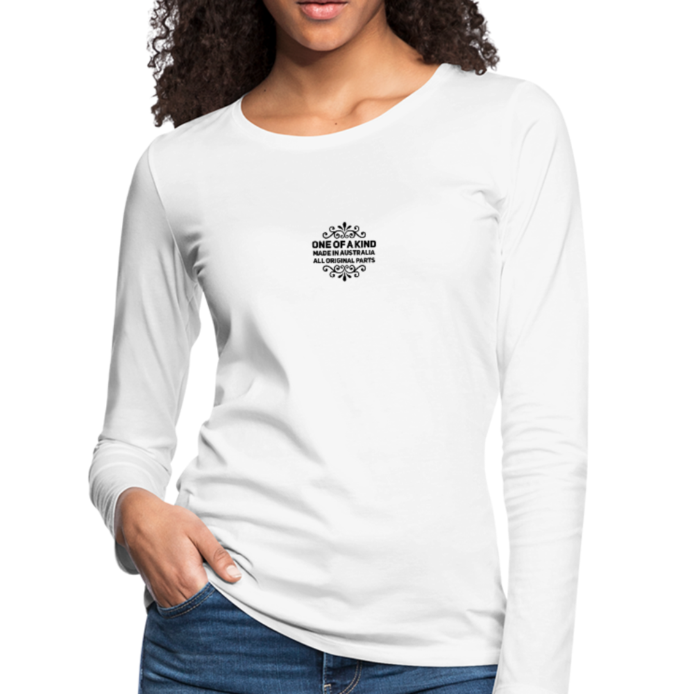 Made in Australia Women's Premium Slim Fit Long Sleeve T-Shirt - white