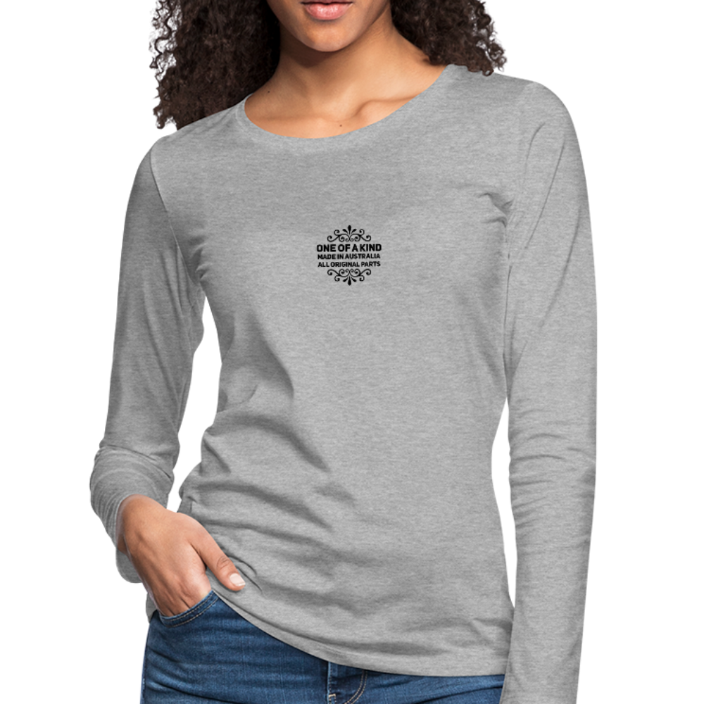 Made in Australia Women's Premium Slim Fit Long Sleeve T-Shirt - heather gray