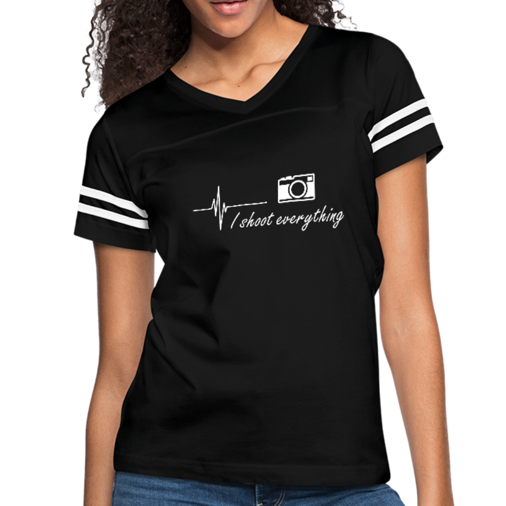 I Shoot Everything Vintage Womens Tshirt - black/white