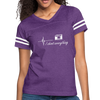 I Shoot Everything Vintage Womens Tshirt - vintage purple/white