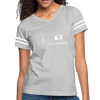 I Shoot Everything Vintage Womens Tshirt - heather gray/white