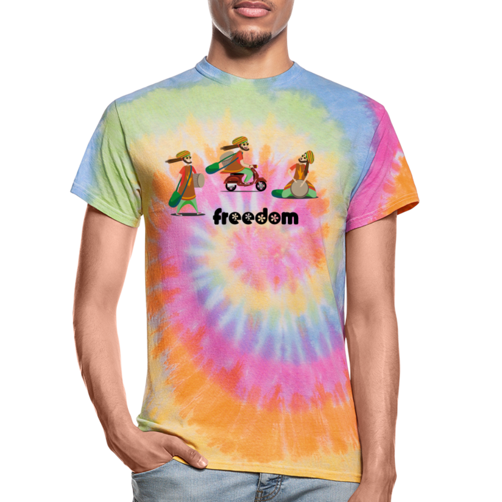 Hippie Freedom Tie Dye Shirt Unisex - rainbow