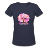 Colourful Tree Women's V-Neck T-Shirt - navy