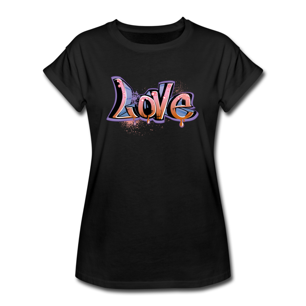 Graffitti Love Women's Relaxed Fit T-Shirt - black