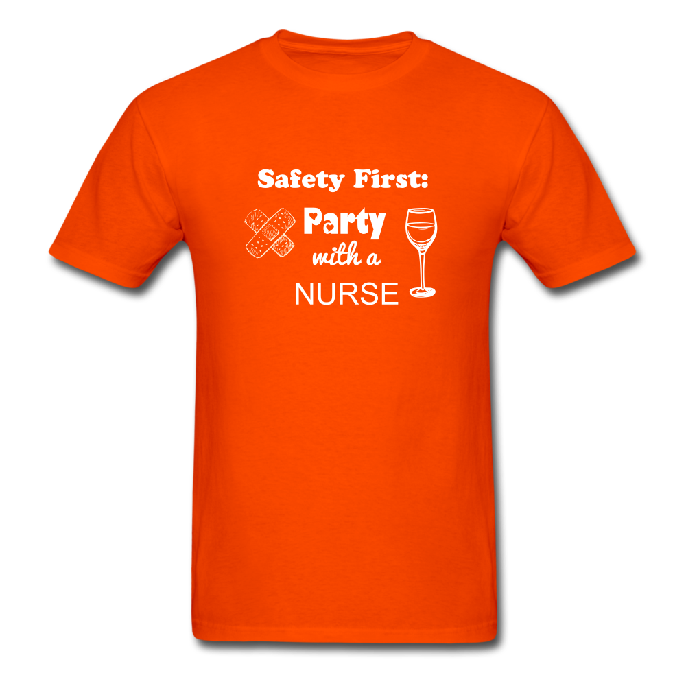 Party with a Nurse Unisex Classic T-Shirt - orange