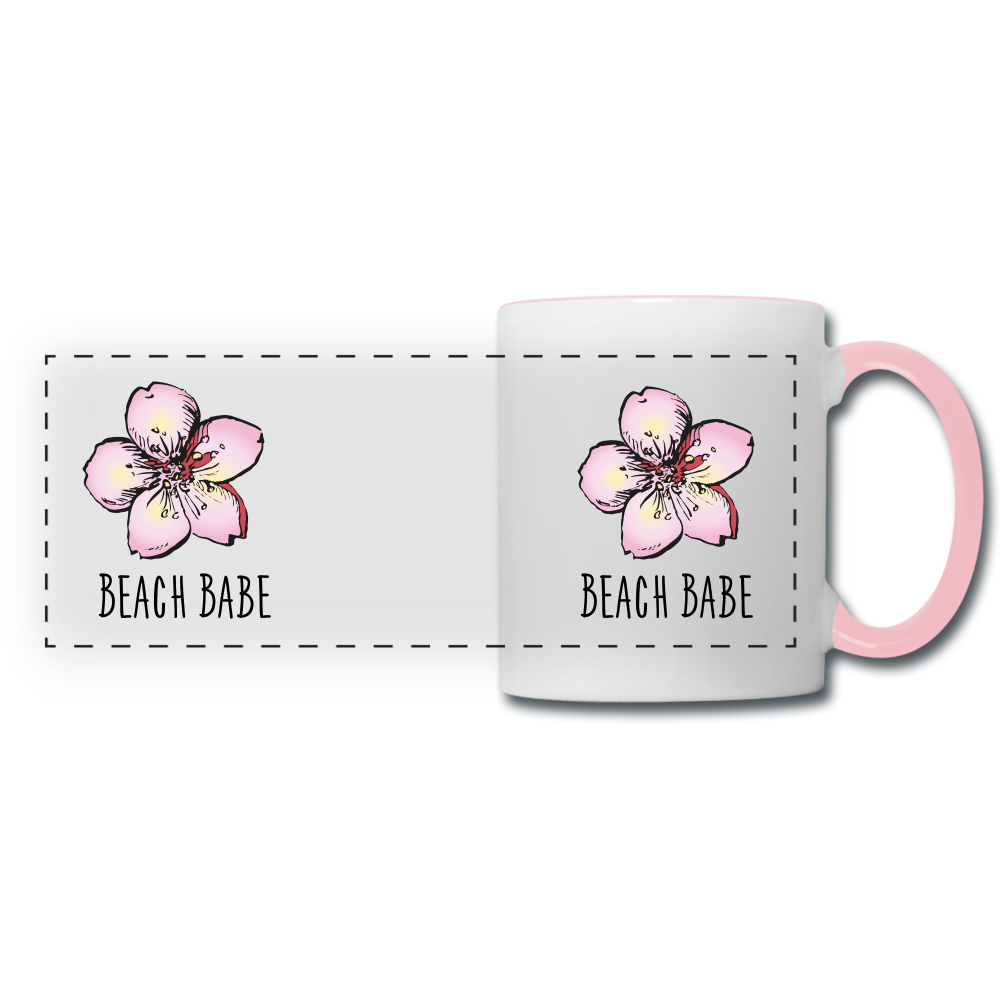 Beach Babe Pink Handle Mug - white/pink