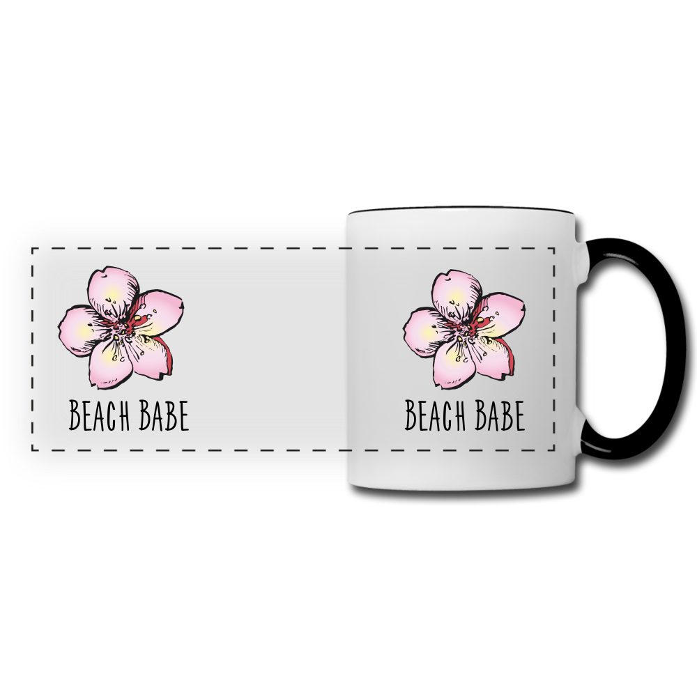 Beach Babe Pink Handle Mug - white/black