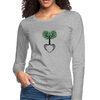 Heart Tree Women's Long Sleeve T-Shirt - heather gray