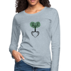 Heart Tree Women's Long Sleeve T-Shirt - heather ice blue