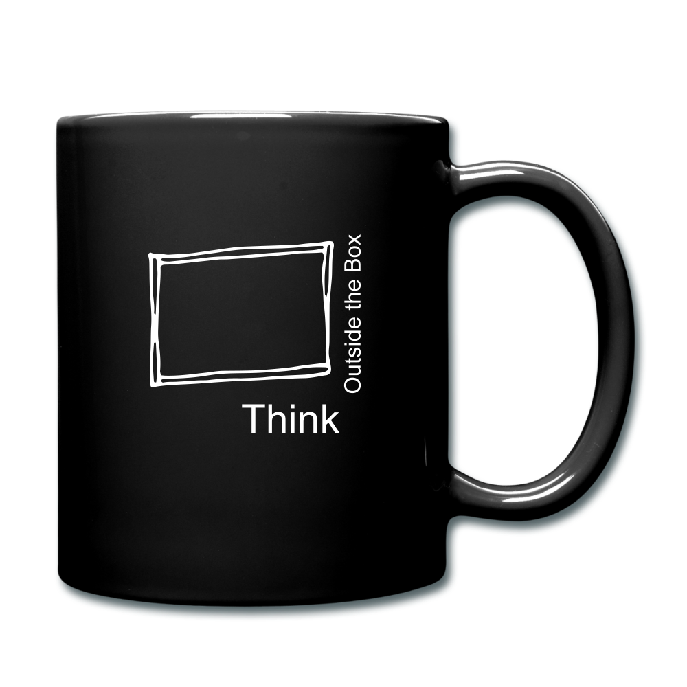 Think Outside the Box Full Color Mug - black