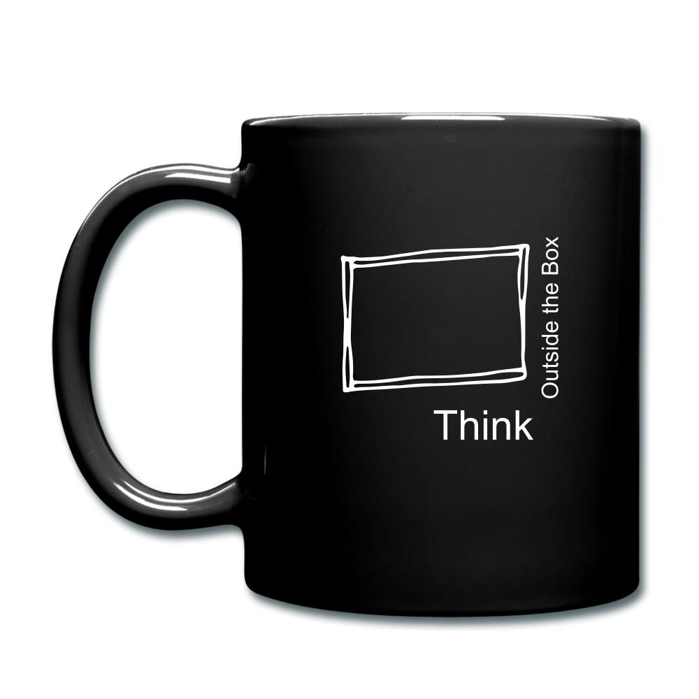 Think Outside the Box Full Color Mug - black