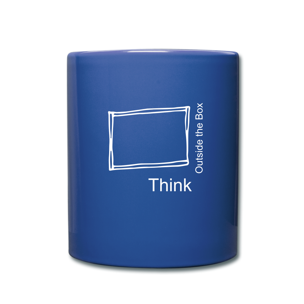 Think Outside the Box Full Color Mug - royal blue