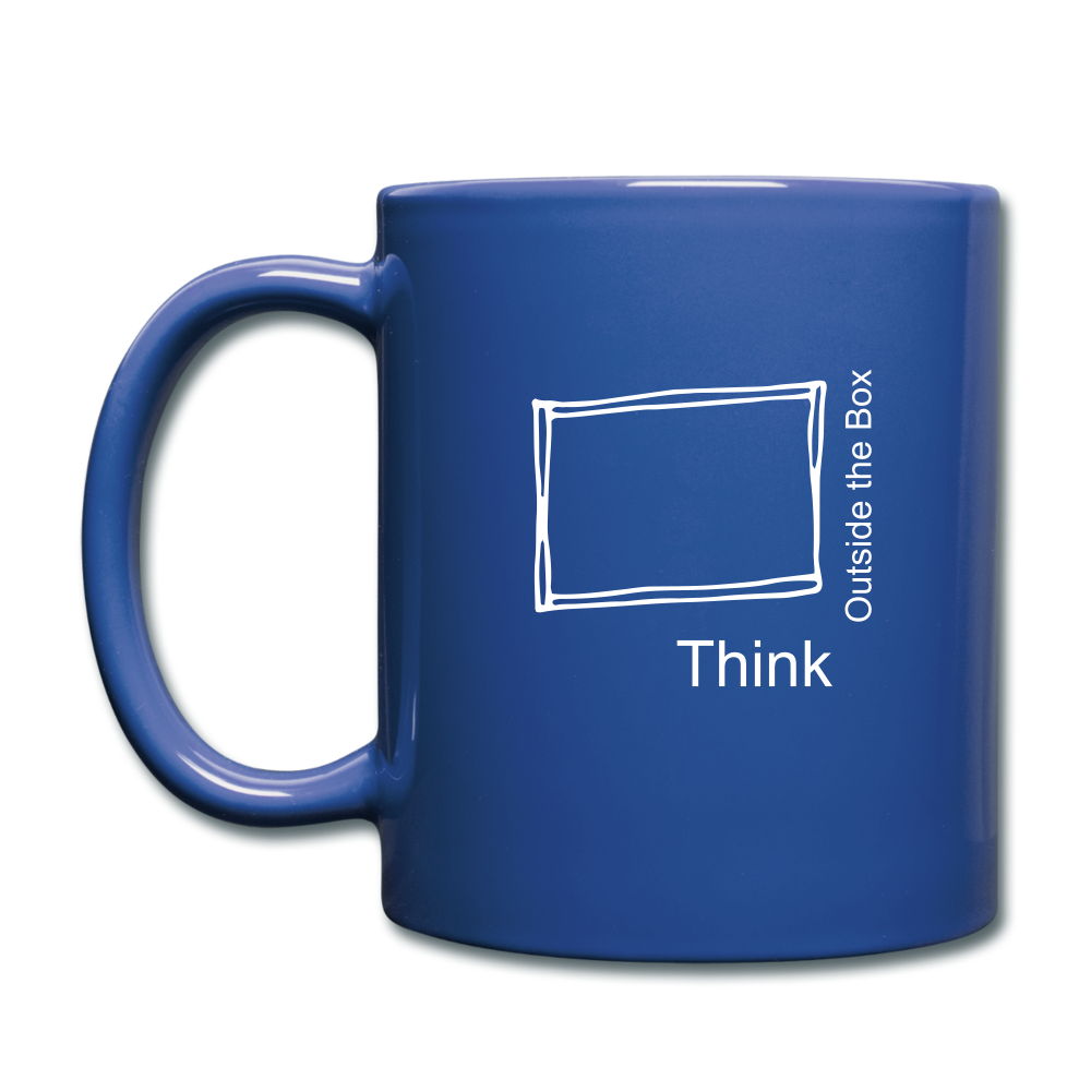 Think Outside the Box Full Color Mug - royal blue