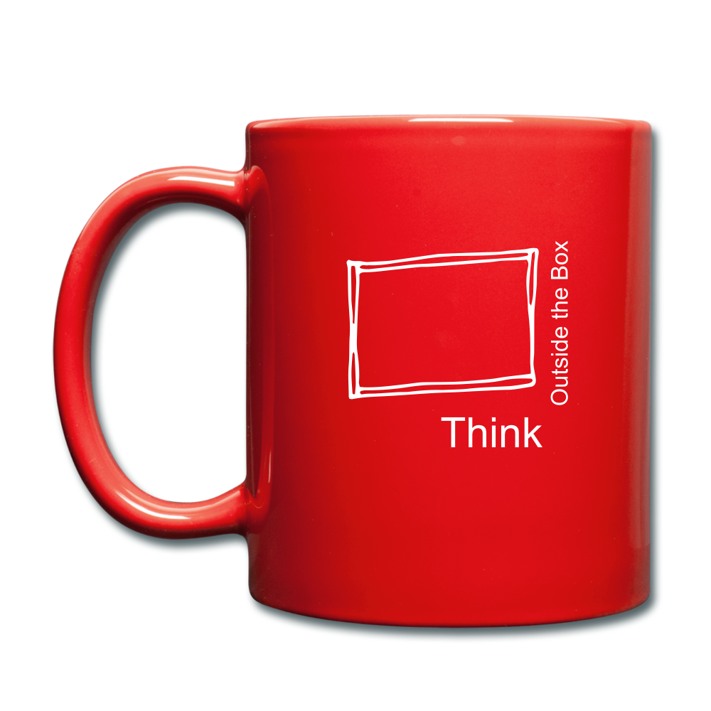 Think Outside the Box Full Color Mug - red