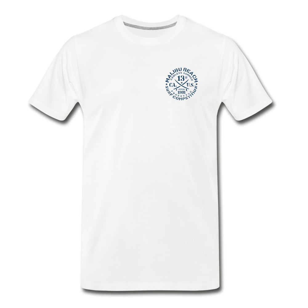 Malibu Beach Men's Premium T-Shirt - white