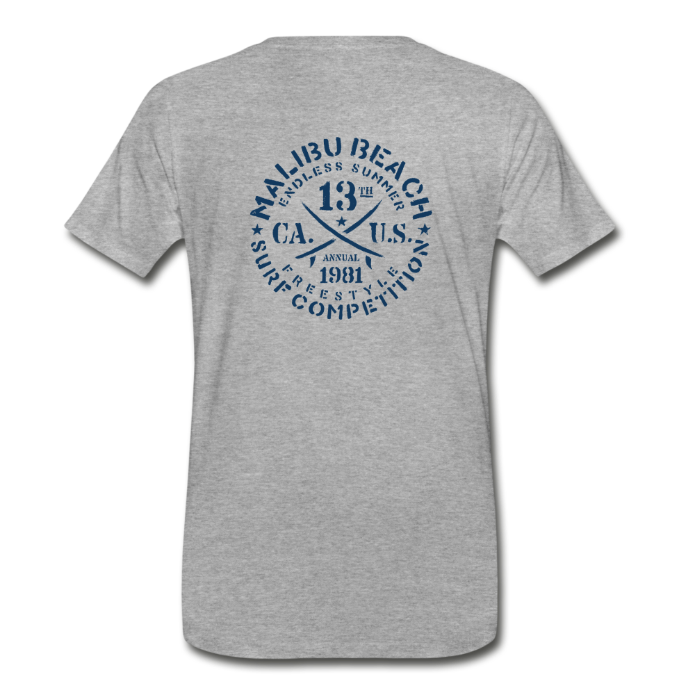 Malibu Beach Men's Premium T-Shirt - heather gray
