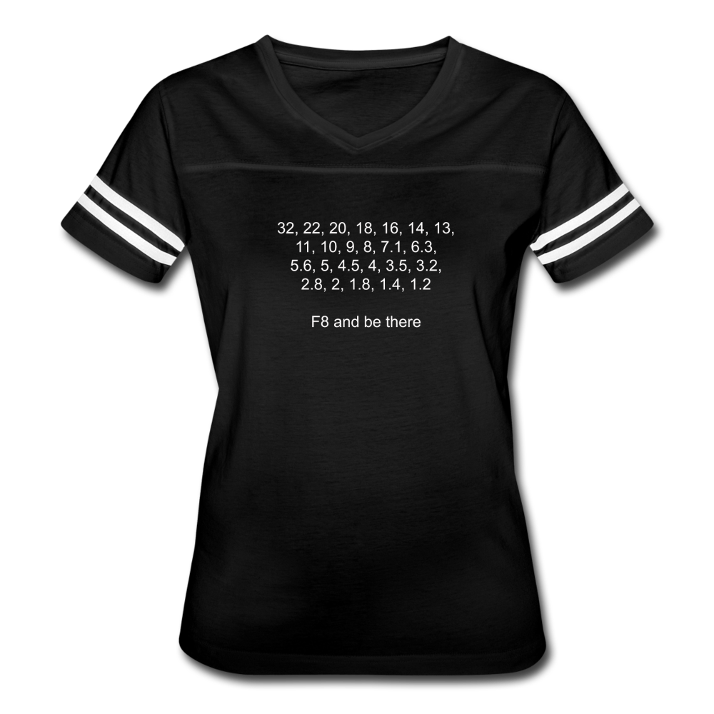 Aperture Values Black Womens Tshirt - black/white