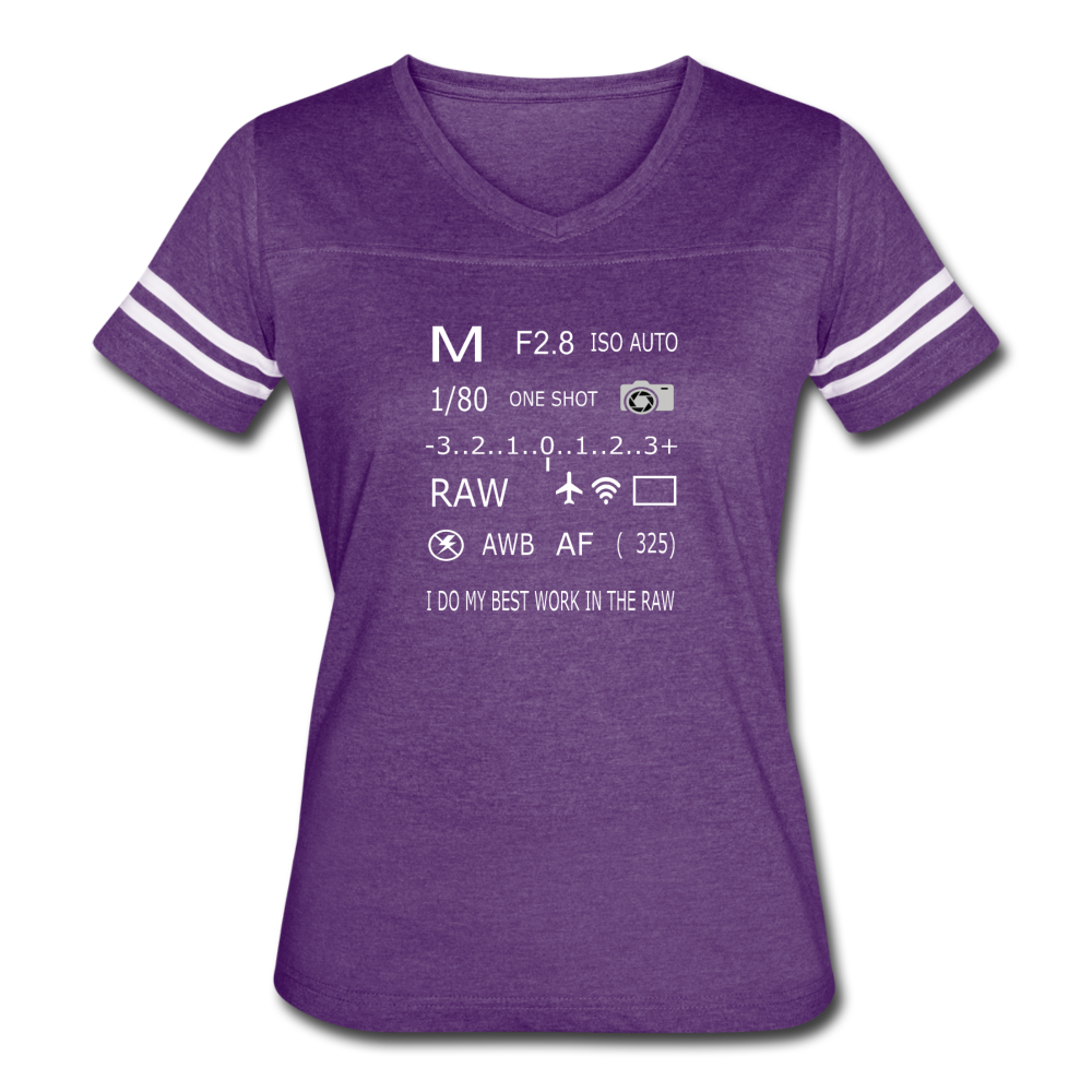 Photographers Raw Womens Tshirt - vintage purple/white