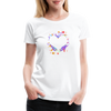 Heart Splatter Women’s Premium T-Shirt - white