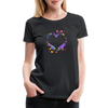 Heart Splatter Women’s Premium T-Shirt - black