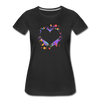 Heart Splatter Women’s Premium T-Shirt - black