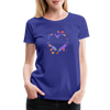 Heart Splatter Women’s Premium T-Shirt - royal blue