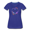 Heart Splatter Women’s Premium T-Shirt - royal blue