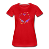 Heart Splatter Women’s Premium T-Shirt - red