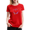 Heart Splatter Women’s Premium T-Shirt - red