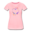 Heart Splatter Women’s Premium T-Shirt - pink