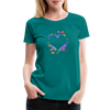 Heart Splatter Women’s Premium T-Shirt - teal