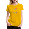 Heart Splatter Women’s Premium T-Shirt - sun yellow