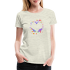 Heart Splatter Women’s Premium T-Shirt - heather oatmeal