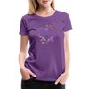 Heart Splatter Women’s Premium T-Shirt - purple