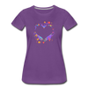 Heart Splatter Women’s Premium T-Shirt - purple