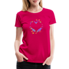 Heart Splatter Women’s Premium T-Shirt - dark pink