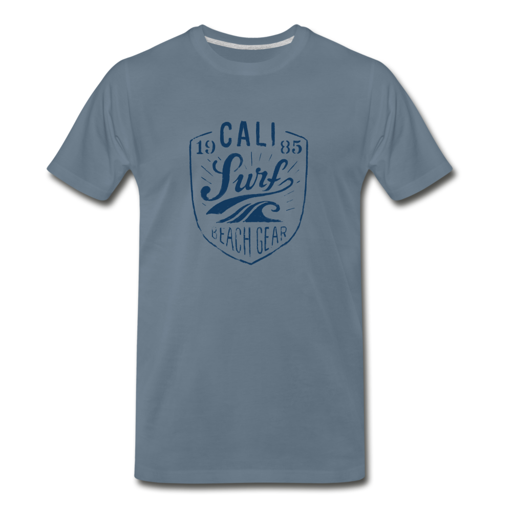 Cali Surf Men's Premium T-Shirt - steel blue