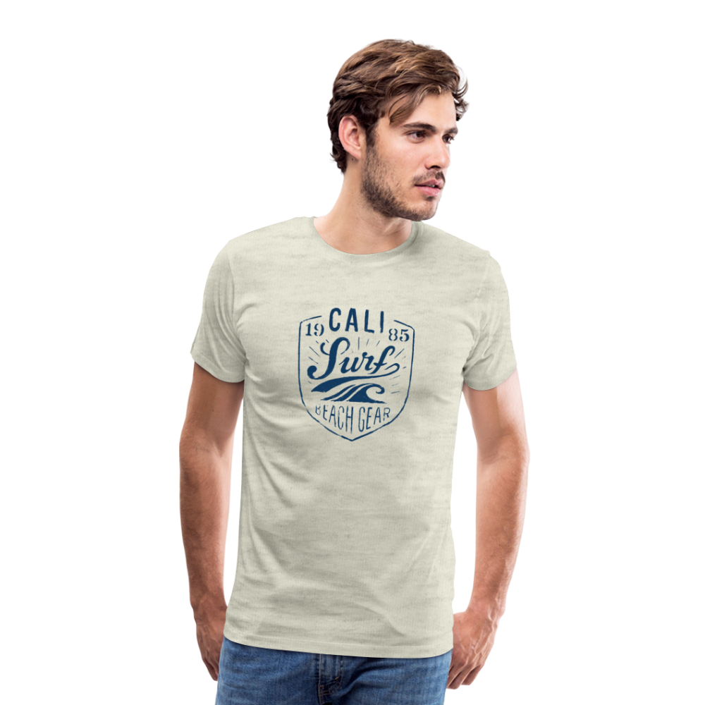 Cali Surf Men's Premium T-Shirt - heather oatmeal