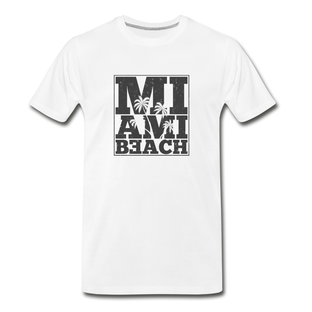 Miami Beach Men's Premium T-Shirt - white