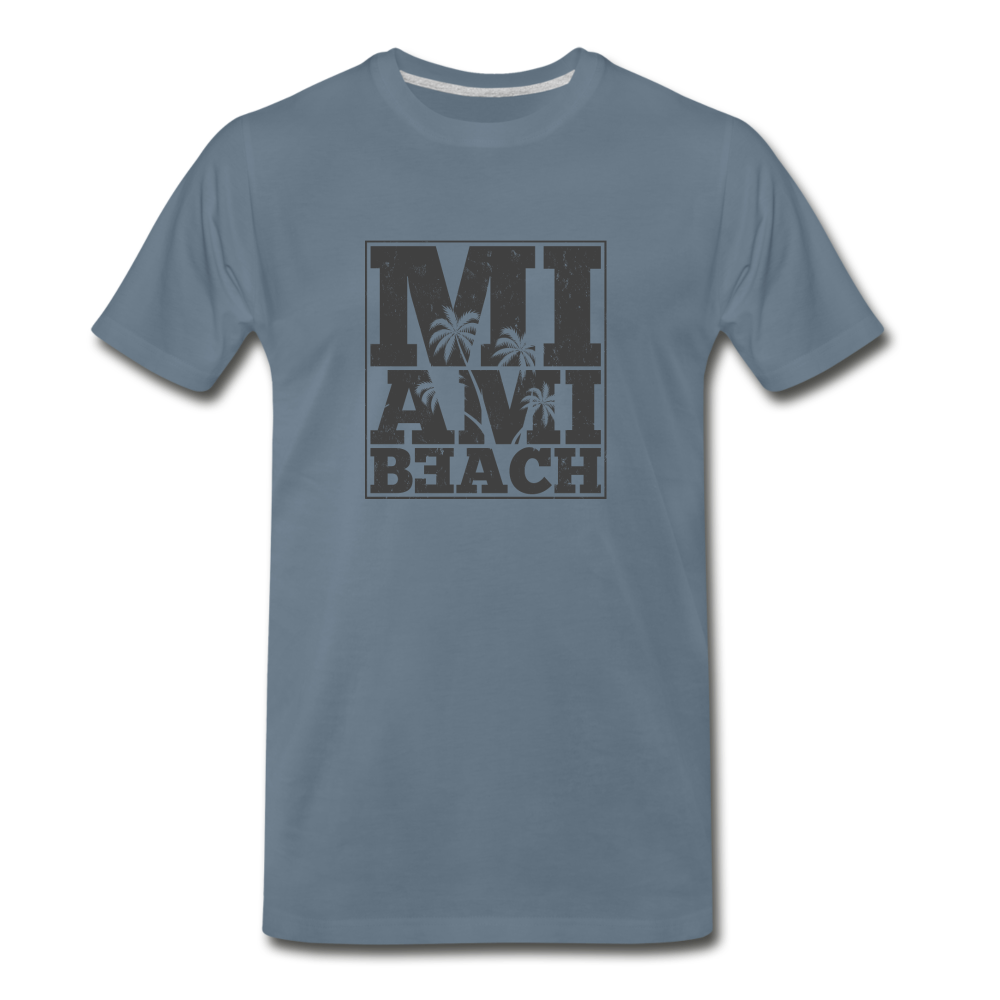 Miami Beach Men's Premium T-Shirt - steel blue