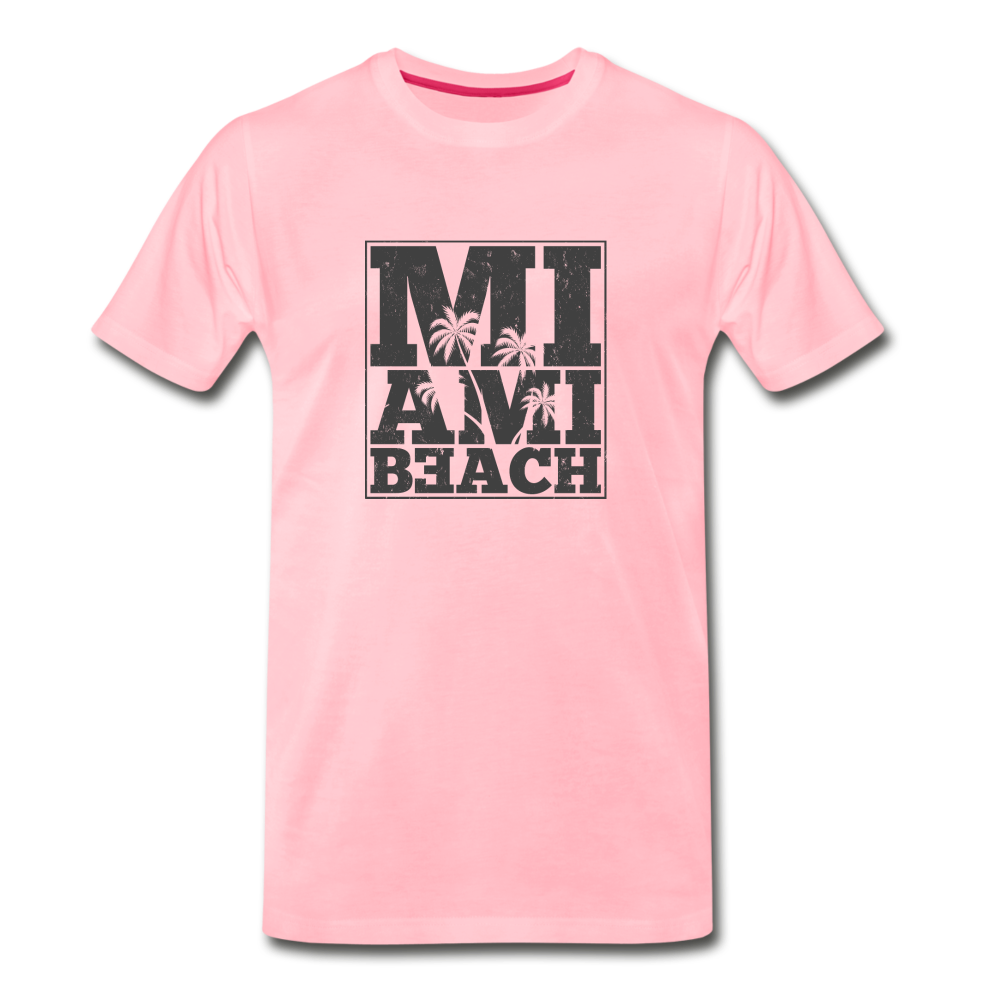 Miami Beach Men's Premium T-Shirt - pink