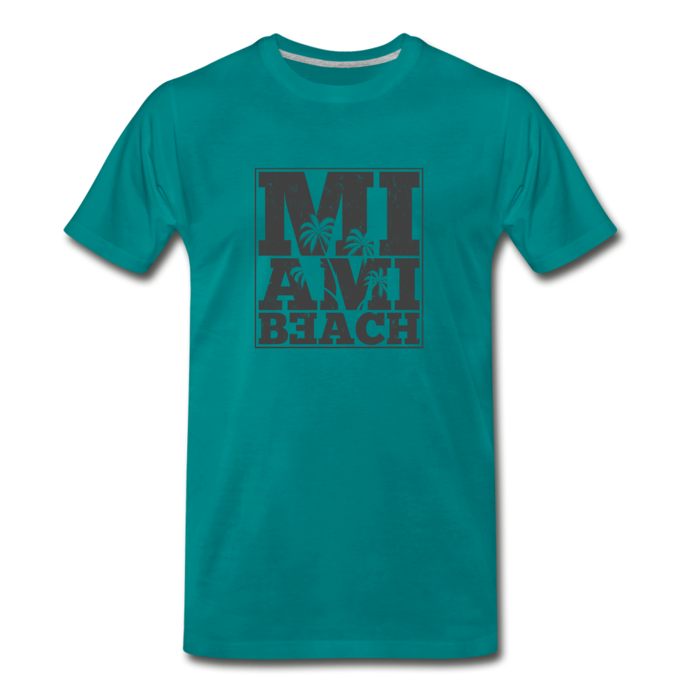 Miami Beach Men's Premium T-Shirt - teal