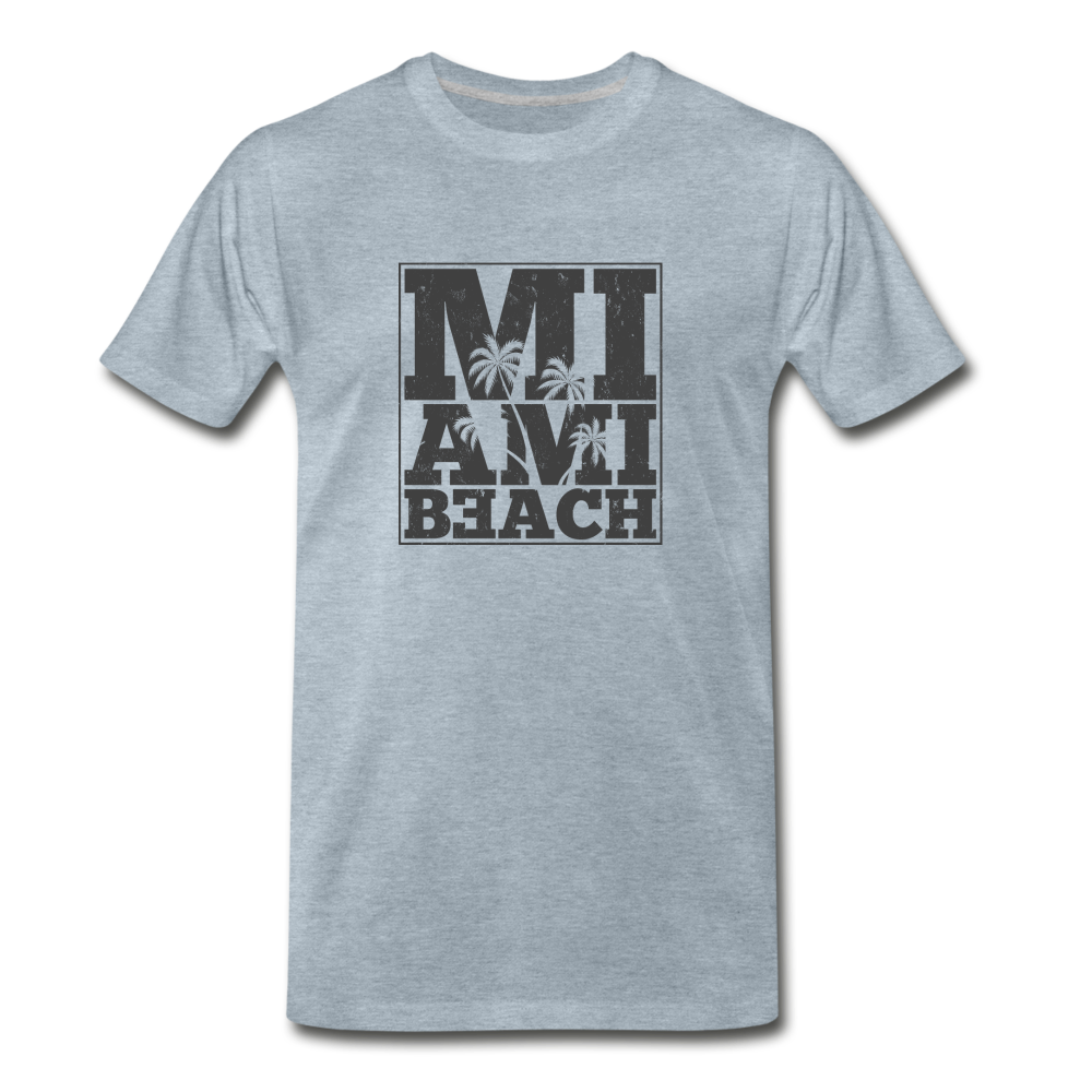 Miami Beach Men's Premium T-Shirt - heather ice blue