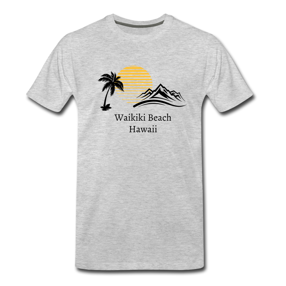 Waikiki Beach Men's Premium T-Shirt - heather gray