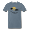 Waikiki Beach Men's Premium T-Shirt - steel blue