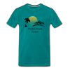 Waikiki Beach Men's Premium T-Shirt - teal