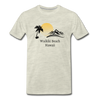 Waikiki Beach Men's Premium T-Shirt - heather oatmeal